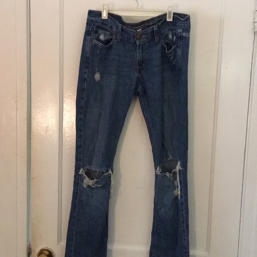 Distressed jeans